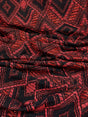 Polyester Spandex Geometric Design On Acetate Slinky Fabric - Glitter And Lurex, 52" Width