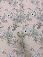 Vintage Floral Design Polyester Bulgari Spandex Fabric - Floral Print, 58"-60" Width