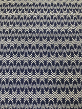 Polyester Venezia Spandex Fabric - Geometric Small Design, Navy, Beige, 58" Width