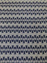 Polyester Venezia Spandex Fabric - Geometric Small Design, Navy, Beige, 58" Width
