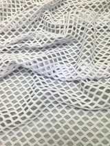 Small Fish Net Mesh Polyester Spandex Fabric - 0.4 Inch Diamond Mesh, See Through, 58" To 60" Width