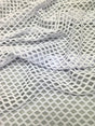Small Fish Net Mesh Polyester Spandex Fabric - 0.4 Inch Diamond Mesh, See Through, 58" To 60" Width