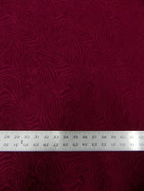 Polyester Acetate Fukuro Jacquard Fabric - Textured Swirl Design, Wine, Blush, Royal, 58/60" Width