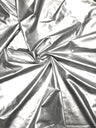 Polyester Spandex Shiny Faux Liquid Vinyl Fabric - Black, Red, Silver, White, Gold, Orange, 56" Width