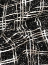 Polyester Spandex Fabric - Poodle Textured Dull Foil, 4Mm Sequins, Silver/Black, Gold/Black, 52/54" Width