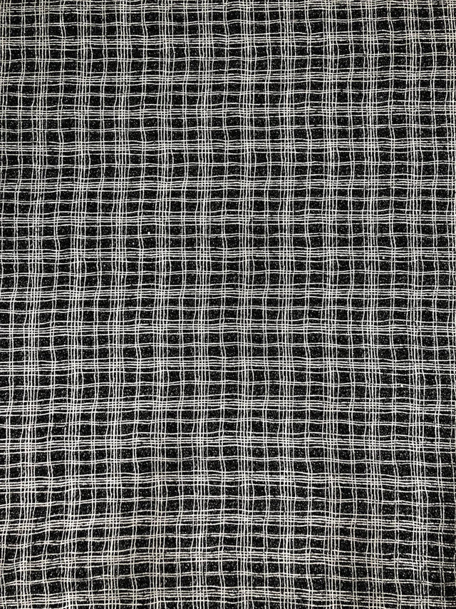 Polyester Spandex Fabric - Poodle Textured Dull Foil, 4Mm Sequins, Silver/Black, Gold/Black, 52/54" Width