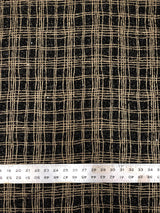 Polyester Spandex Fabric - Poodle Textured Dull Foil, 4Mm Sequins, Silver/Black, Gold/Black, 52/54" Width