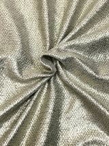 Polyester Sweater Knit Fabric - Gold Lurex Foil Design, 58/60" Width (1 Yard)