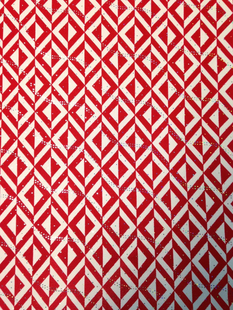 Polyester Spandex Textured Fukuro Fabric - 2-Way Stretch, 1Mm Hologram, Black, Navy, Red, 56" To 58" Width