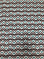 Cotton Floral Design Cotton Fabric - Brown, Light Grey, Aqua, White, 43" Width