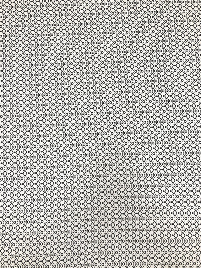 Polyester Spandex Fabric - Small Geometric White And Black Print, 58" Width