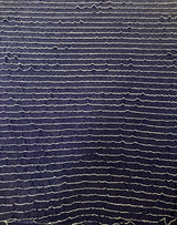 Polyester Spandex Fabric - Navy And White Ruffles, 20Mm, 52/54" Width