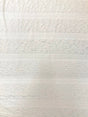 Polyester Spandex Light Weight Fabric - Off White Ruffles, Textured Chevron Design, 52/54" Width