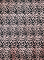 Polyester Spandex Brushed Single Span Fabric - Peach & Black Animal Print, 58" To 60" Width