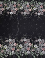 Polyester Spandex Fabric - Border Floral Print, Light Weight, 58"-60" Width