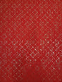 Circle Glitter And Small Sequins Polyester Spandex ITY Fabric - Red/Silver Glitter Sequins, 56" To 58" Width