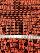 Neon Trendy Colors Polyester Spandex Fabric - Greek Key Print, Neon Orange, Neon Lime, 58"-60" Width