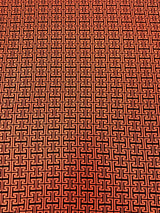Neon Trendy Colors Polyester Spandex Fabric - Greek Key Print, Neon Orange, Neon Lime, 58"-60" Width