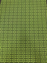 Neon Trendy Colors Polyester Spandex Fabric - Greek Key Print, Neon Orange, Neon Lime, 58"-60" Width