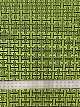Neon Trendy Colors Polyester Spandex Fabric - Greek Key Print, Neon Orange, Neon Lime, 58"-60" Width