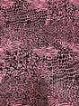 Mixed Animal Print Clear Snake Skin Foil Polyester Spandex Fabric - Shiny Clear Animal Print, 58" Width