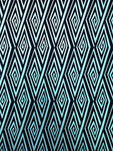 Geometric Diamond Big Pattern Polyester Spandex Fabric - Venecia, Geometric Diamond Print, 58"-60" Width