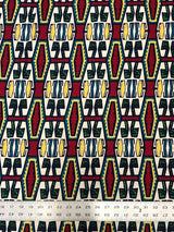 African Print Design Polyester Spandex Fabric - African Print, Multi Color, 58-60" Width