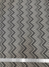 Black And White Tribal Print Polyester Spandex Fabric - Black And White Tribal Print, 58" Width