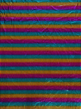 Foil Multi Color Vertical Stripes On Black Nylon Spandex Tricot Fabric - Black, Multi Color Vertical Stripes, 58"-60" Width
