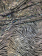 Animal Print Iridescent Shiny Foil On Black Stretch Lightweight Polyester Spandex Fabric - Black/Silver, Black/Copper, 58"-60" Width