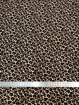 Leopard Print Brushed Single Spun Polyester Spandex Fabric - Leopard Print, 58"-60" Width