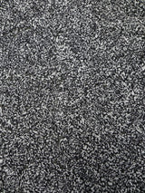 Polyester Textured Chiffon Fabric - Animal Print Large Rosettes On Black Non-Stretch Mesh, Silver, Brown, 50" Width