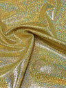 Holographic Shiny Pebble Foil Heavy Stretch Nylon Spandex Fabric - Black, Silver, Gold, Red, Green, Royal, 58"-60" Width