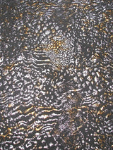 Wild Animal Print Polyester Spandex Fabric - Metallic Foil, Gray Brown, 58"-60" Width