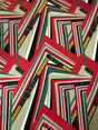 Belt Chain Lines Design Polyester Spandex Fabric - Green/Red, Pink/Hunter Green, 2-Way Stretch, 58" Width