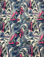 Colorful Abstract Marble Print Bulgari Polyester Spandex Fabric - Multicolor Abstract Marble, 58"-60" Width