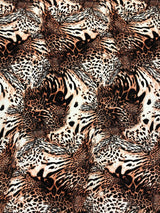 Animal Print Design Polyester Spandex Fabric - Animal Print, 58"-60" Width