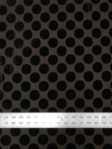 1.5 Inch Circles On Burnout Velvet Polyester Spandex Fabric - Black, Dark Camel, Wine, 58"-60" Width