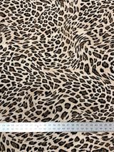 Leopard Print Polyester Spandex Fabric - Leopard Print, 58" Width