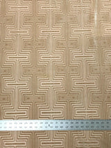 Polyester Spandex Ice Velvet Burnout Fabric - Beige, 2-Way Stretch, 58-60" Width