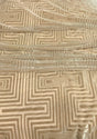 Polyester Spandex Ice Velvet Burnout Fabric - Beige, 2-Way Stretch, 58-60" Width