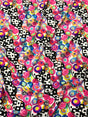 Retro Multi Color Circle Abstract Design Nylon Spandex Fabric - Multi Color Abstract Circle Print, 58-60" Width