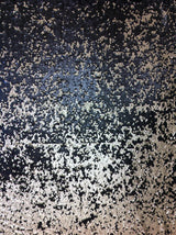 6Mm Matte Black Ivory Reversible Sequins Polyester Mesh Fabric - Sheer Black, 6Mm Sequins, 48" Width