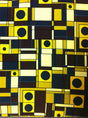 Circles & Squares Modal Spandex Fabric - Geometric Pattern, 58/60" Width