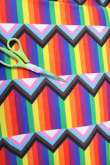 1 Yard Rainbow Pride Flag Spandex Fabric Four Way Stretch for Swimwear and Costumes 58"/60" Width