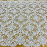 1 Yard Beaded & Sequined Embroidered Lace Fabric 48? Wide Polyester Net Mesh for Bridal, Evening & Dancewear