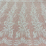 1 Yard Beaded & Corded Bridal Lace Fabric, 58" Wide Embroidered Polyester Net Mesh for Wedding, Evening & Quinceañera Dresses