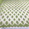 1 Yard Turquoise Corded Bridal Lace Fabric Embroidered Polyester Net Mesh 52 Inch Width