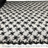 1 Yard Black Beaded & Corded Bridal Lace Fabric Embroidered on Polyester Net Mesh 52 Inch Width