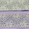 1 Yard 4? Wide Corded Double Sided Lace Trimming on 100% Polyester Net Mesh